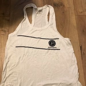 White pure barre tank